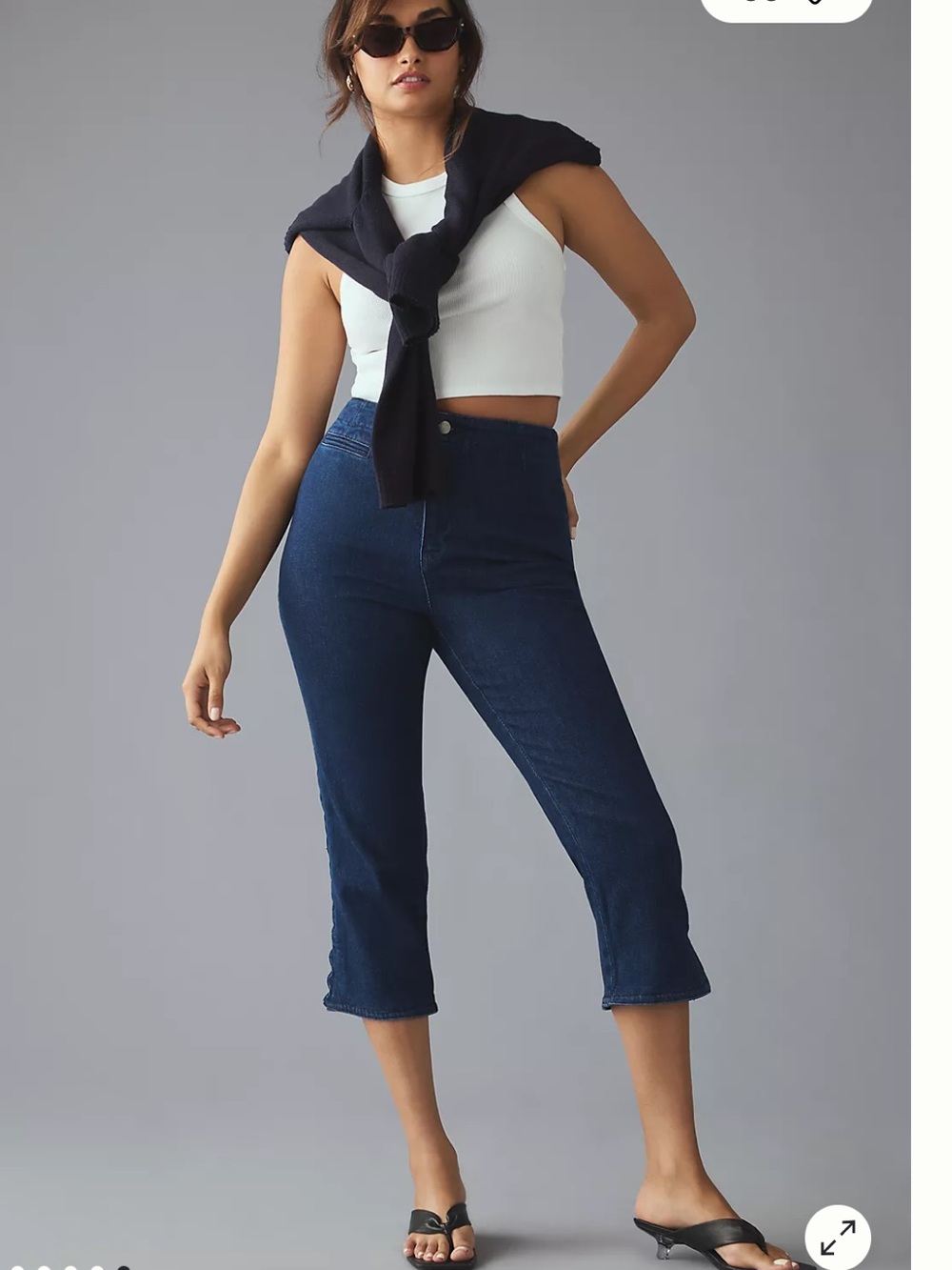 Anthropologie Maeve high rise pedal pusher capri jeans size 27